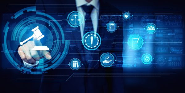 Compliance rule law and regulation graphic interface for business quality policy planning to meet international standard.